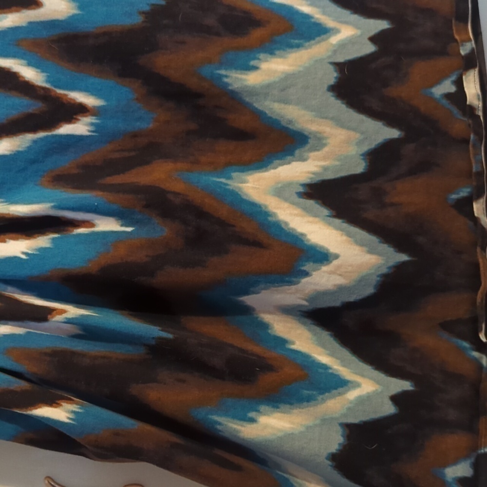 Worthington Stretch Chevron Southwestern feel Swinging Mini - Size 14 - Picture 2 of 12